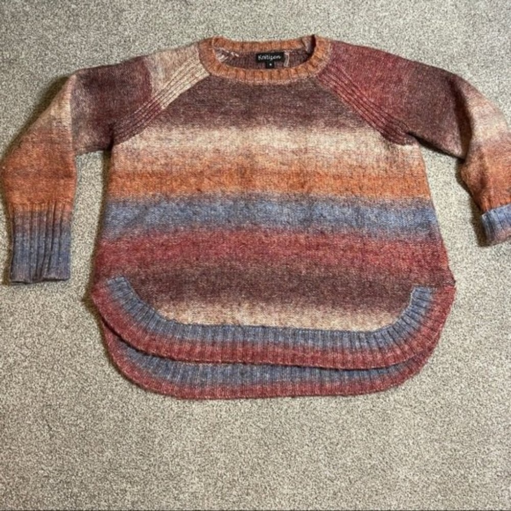 KNITIZEN Wool blend ombré striped sweater size Small